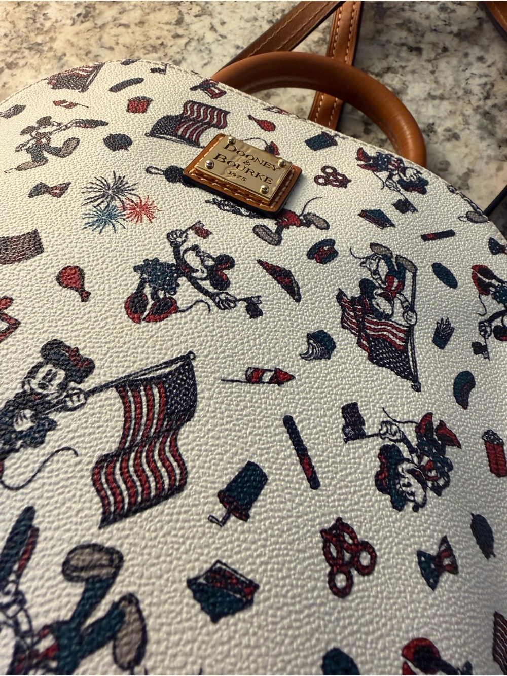Dooney & Bourke Americana ๐บ๐ธ Mini Backpack Disney Mickey Patriotic Print New - Picture 9 of 11